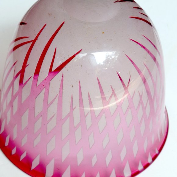 Jim Engebretson & Renee Nielsen Sculpture Art Hand Glass Vase Bowl Diamond Pink - Picture 3 of 9